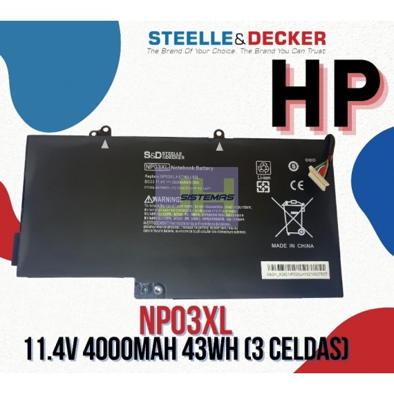 Batería para laptop Hp NP03XL