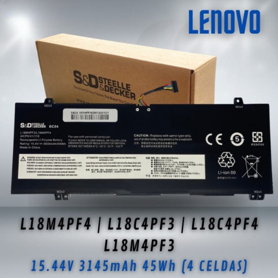 Batería para laptop Lenovo L18M4PF4  L18C4PF3  L18C4PF4 L18M4PF3