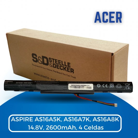 Bateria para Acer ASPIRE AS16A5K, AS16A7K, AS16A8K, E15, E5-475, EE5-575, E E5-576,  E5-774