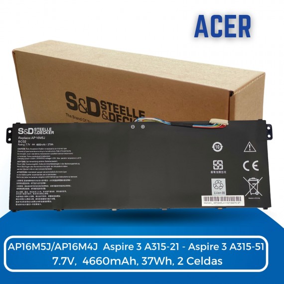 Bateria AP16M5J / AP16M4J   para acer  3 A315-21 3 A315-51