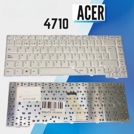 Teclado para laptop Acer 4520 4710 5520 5920 4720   Blanco en Español