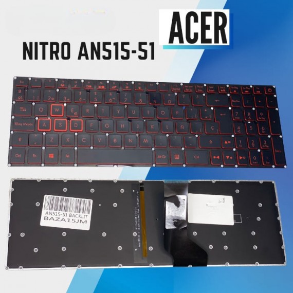 Teclado laptop Acer  Nitro AN515-51 BACKLIT