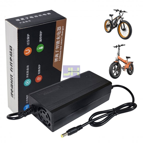 Cargador Para Bicicleta Eléctrica de 48V, Salida: 54.6V 2A, Modelo: 48V2A, Conector DC2.1