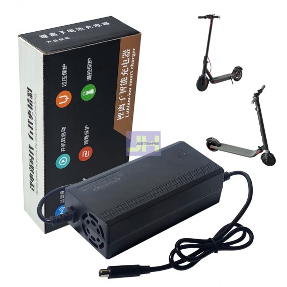 Cargador Para Scooter Eléctrico de 36V, Salida: 42V 2A, Modelo: 36V2A, Conector 8mm