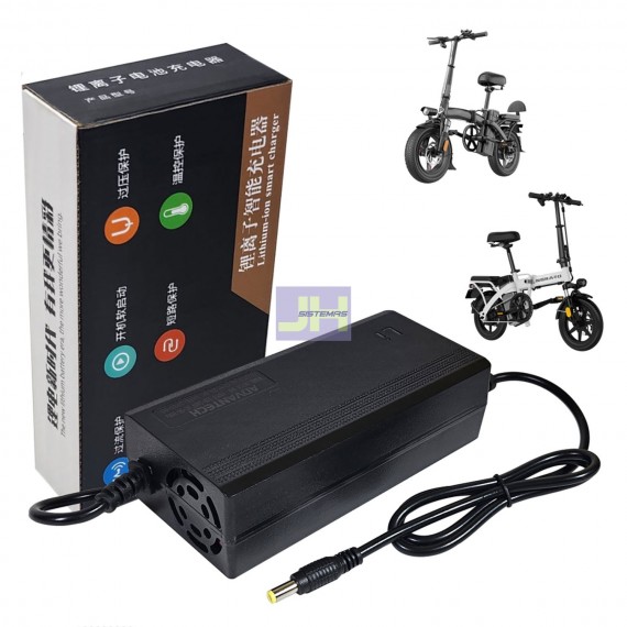 Cargador Para Bicicleta Eléctrica de 48V, Salida: 54.6V 3A, Modelo: 48V3A, Conector DC2.1