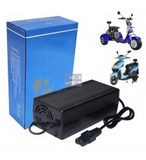 Cargador Para Moto Eléctrica de 60V, Salida: 67.2V 5A, Modelo: 60V5A, Conector IEC