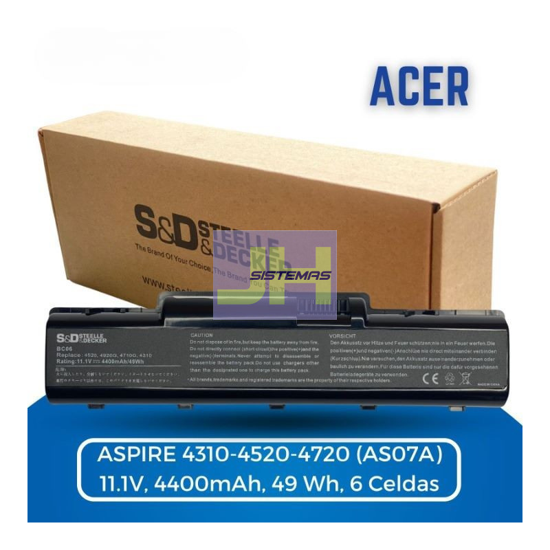 Bateria para Acer Aspire 4310-4520-4720 (AS07A)