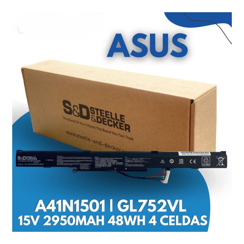 Batería para Asus A41N1501 GL752VL