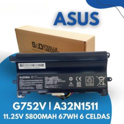 Batería para Asus G752V,...