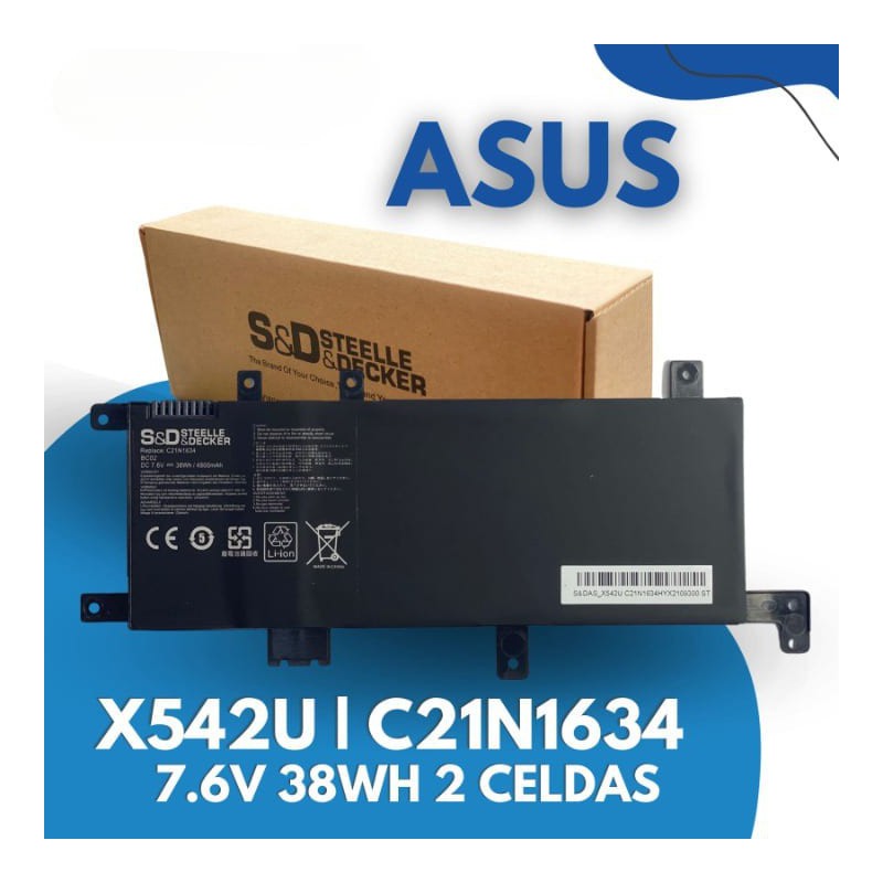 Batería para Asus X542U, C21N1634