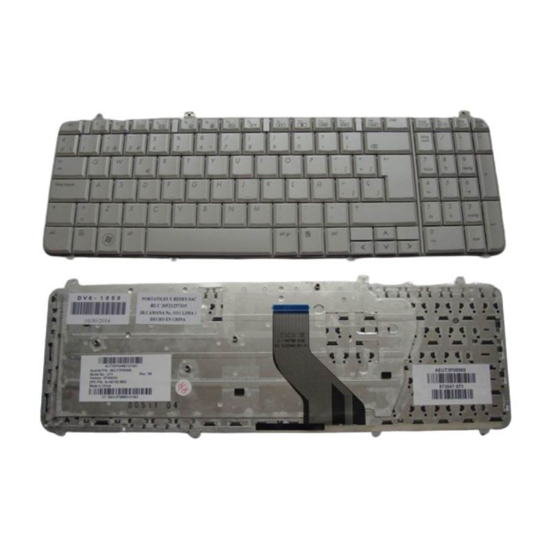 Teclado laptop hp dv6-1000 dv6-2000 Blanco Español