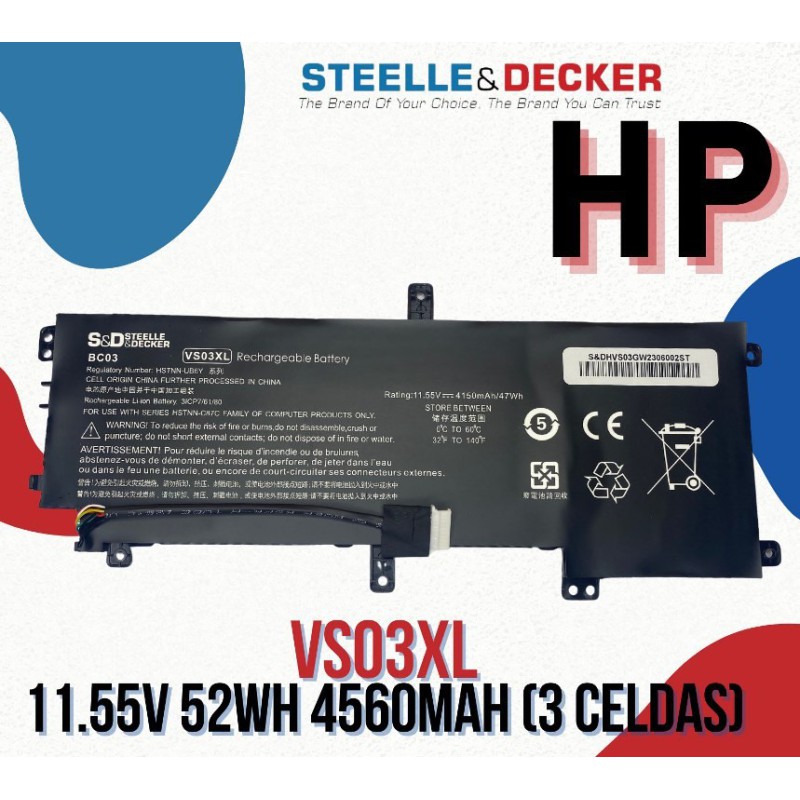 Batería para laptop Hp VS03XL