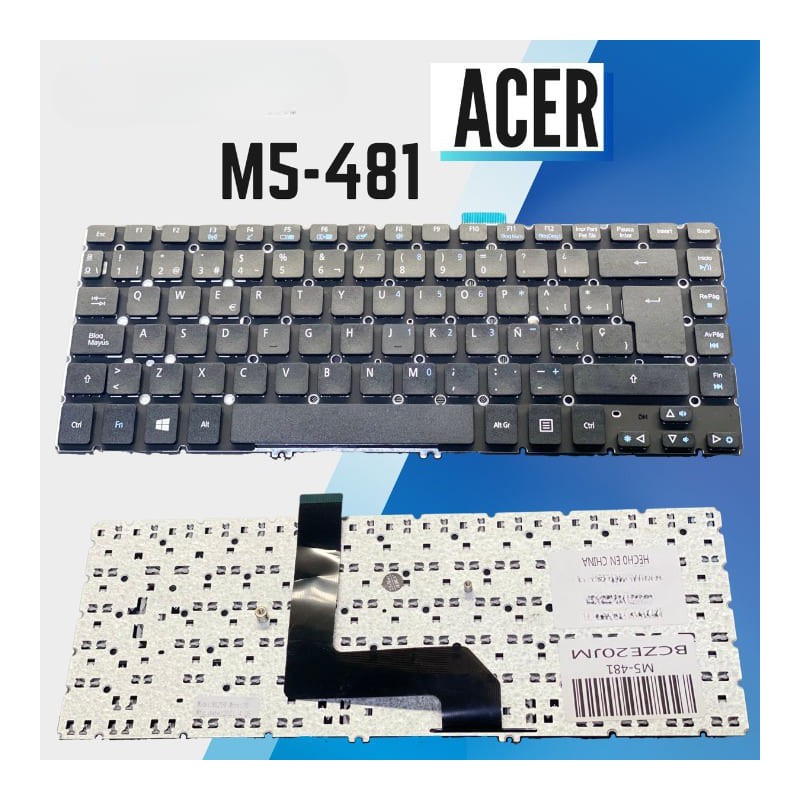 Teclado laptop Acer  ASPIRE M5-481 M5-481T NO ILUMINADO