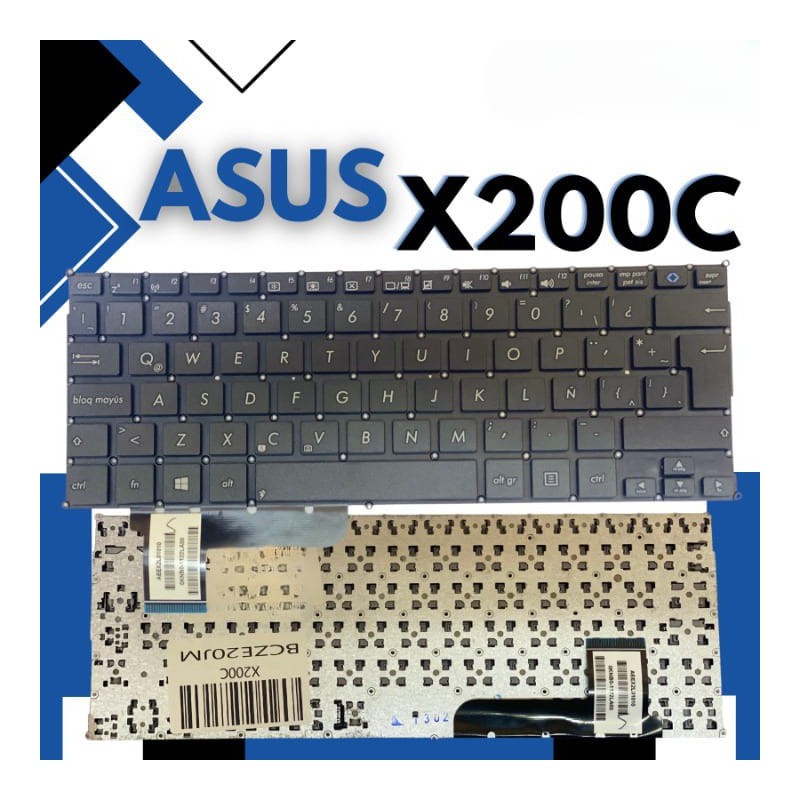Teclado Laptop Asus X200C  / X201E / X202E / X201 / S200 / S200E / X200 /T300F/T300FA