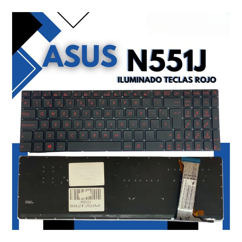 Teclado Laptop Asus N551J /GL752V/GL551 ILUMINADO