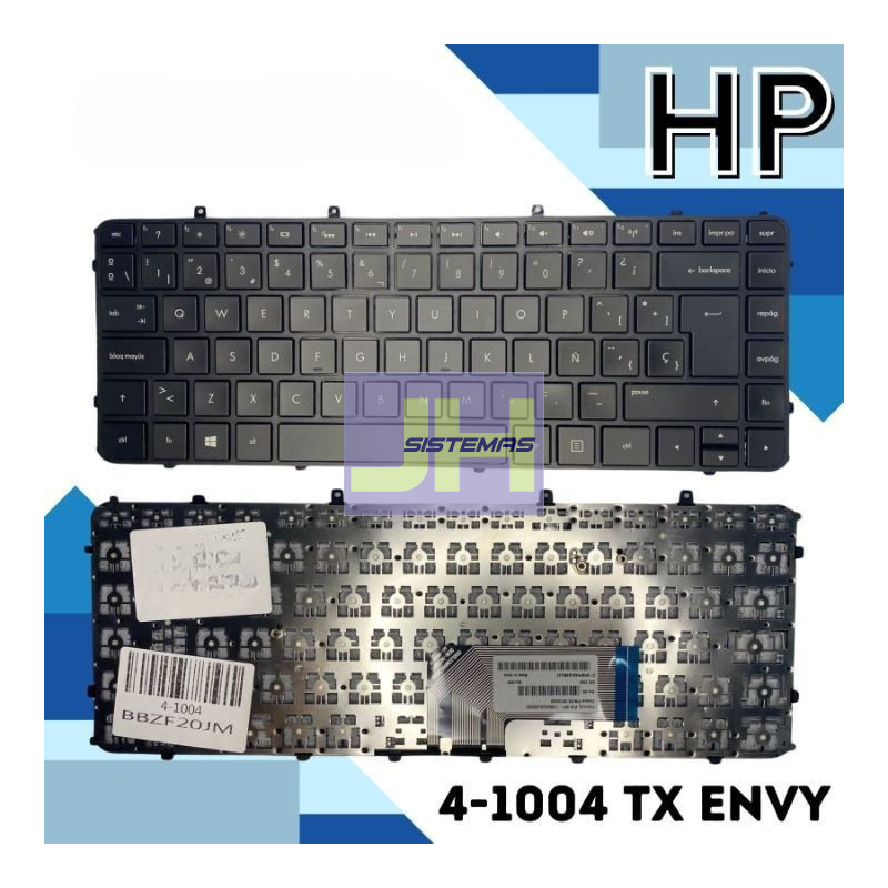 Teclado para laptop Hp 4-1004 TX Envy con marco