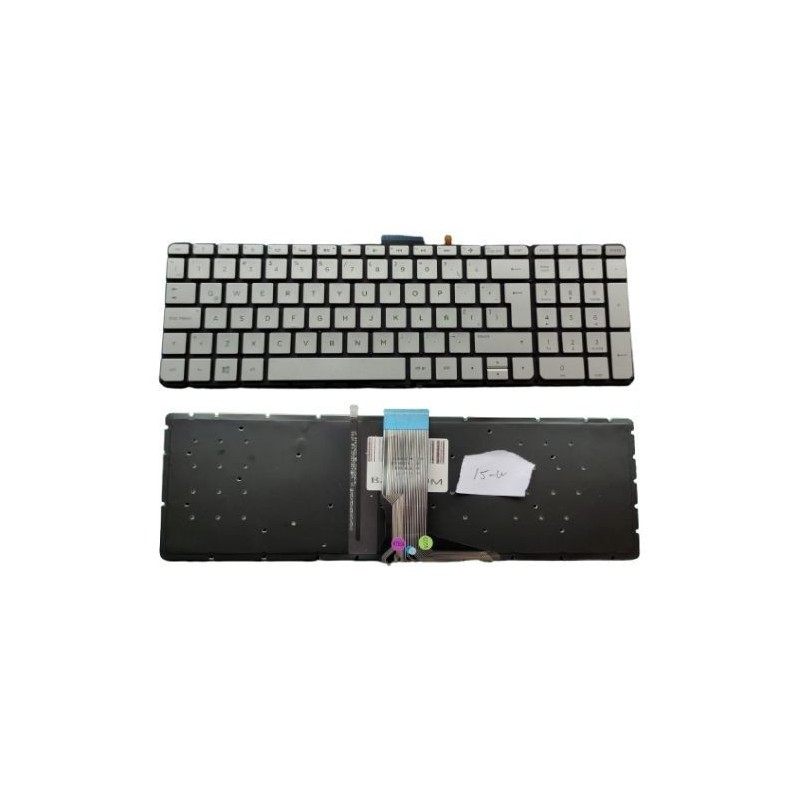 Teclado Laptop HP15 W SILVER BIG ENTER ILUMINADO