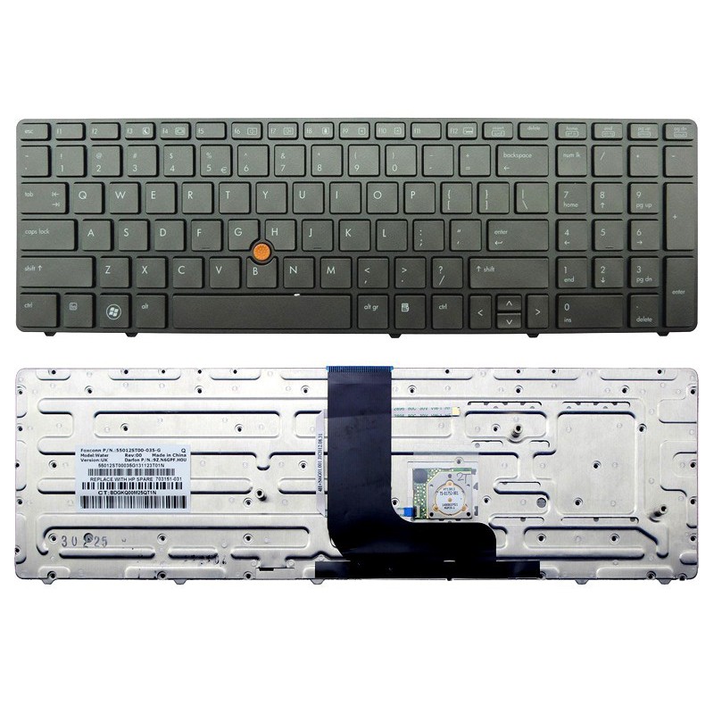 Teclado Laptop HP 8560w/ 8760/ 8770/ 8770w/ 8760W/ 8560W/ 8560/ 8570W/ ILUMINADO