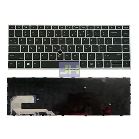 Teclado laptop Hp 840 G5 MARCO SILVER ILUMINADO
