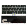 Teclado laptop Hp 840 G5 MARCO SILVER ILUMINADO