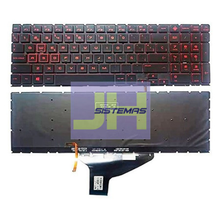 Teclado laptop Hp 15-DC / 15-DH TECLAS ROJAS ILUMINADO