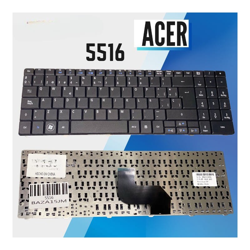 Teclado laptop Acer 5332 5534 5516 5517 5732 5734 5541 Negro en Español