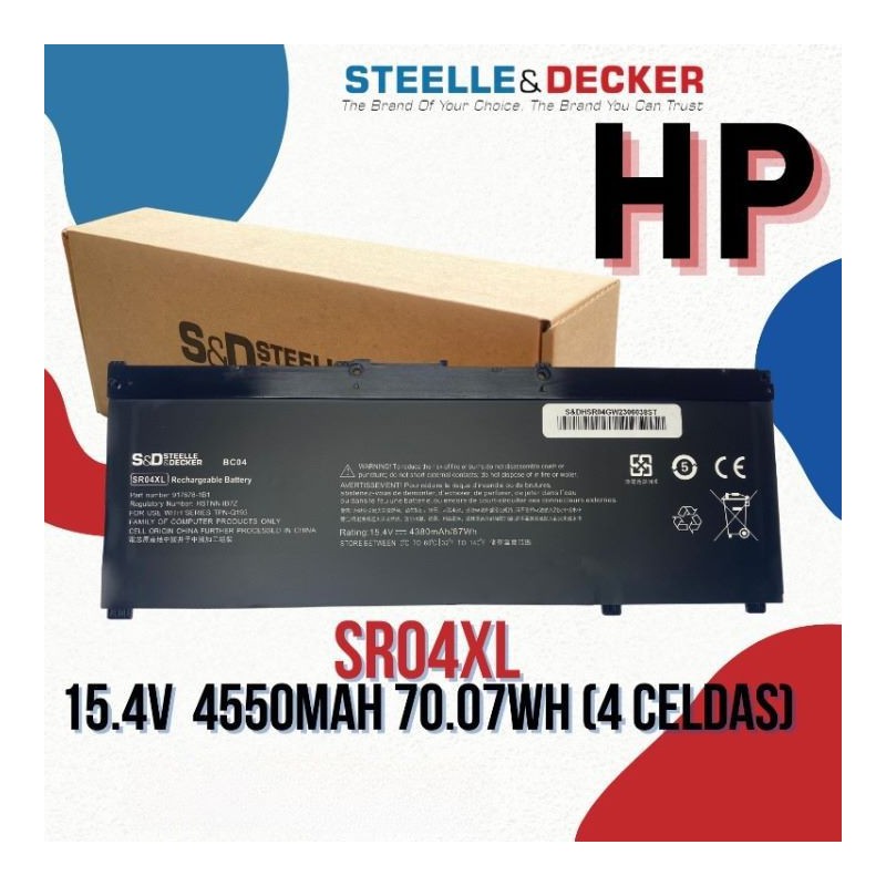 Batería para laptop Hp SR04XL